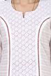 White Straight Dobby Kurta image number 4