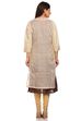 Beige Straight Cotton Kurta image number 3