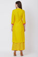 Yellow Straight Viscose Kurta image number 5