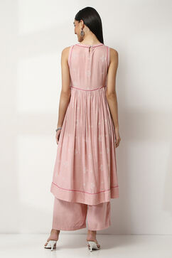 Pink Floral Anarkali Suit Set image number 4