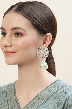 Mint Green Alloy Earrings image number 3