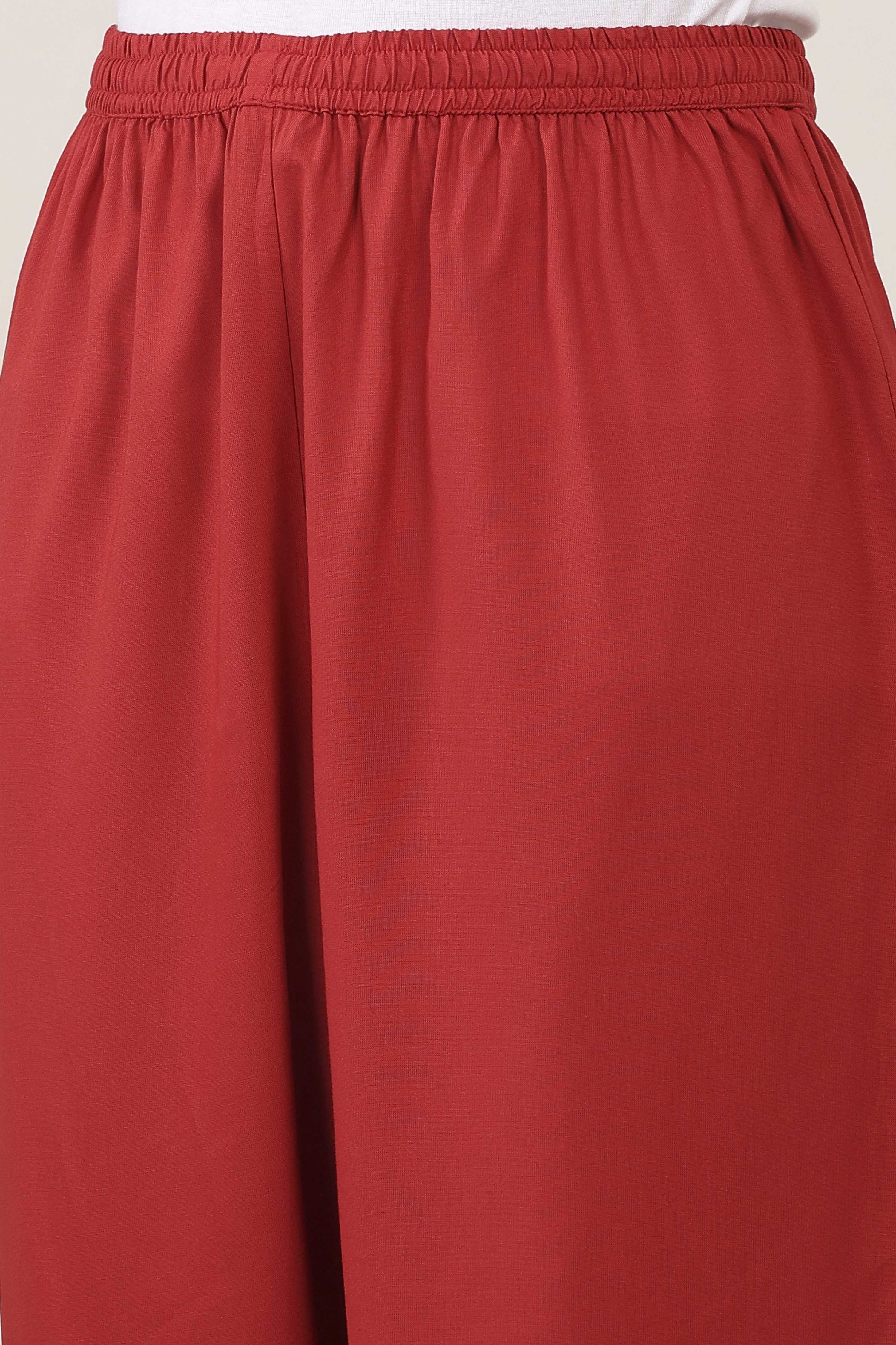 Red Cotton Straight Suit Sets image number 2