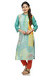 Mint Green Straight Viscose Kurta image number 3