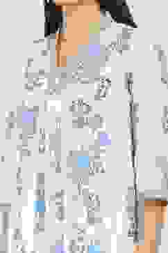 Blue Cotton A-line & Kalidar Kurtas image number 1