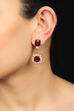 Golden Metal Earring Set Of 3 image number 0