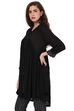 Black Flared Viscose Indie Top image number 2