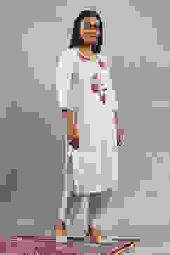 Natural Viscose Rayon Printed Straight Kurta image number 4