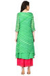 Green A-Line Polyester Kurta image number 4