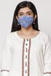 Blue Cotton Mask image number 1