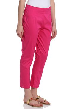 Pink Cotton Fusion Pants image number 3