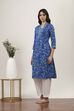 Blue Rayon Straight Kurtas image number 2