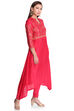Pink Viscose A Line Kurta image number 2
