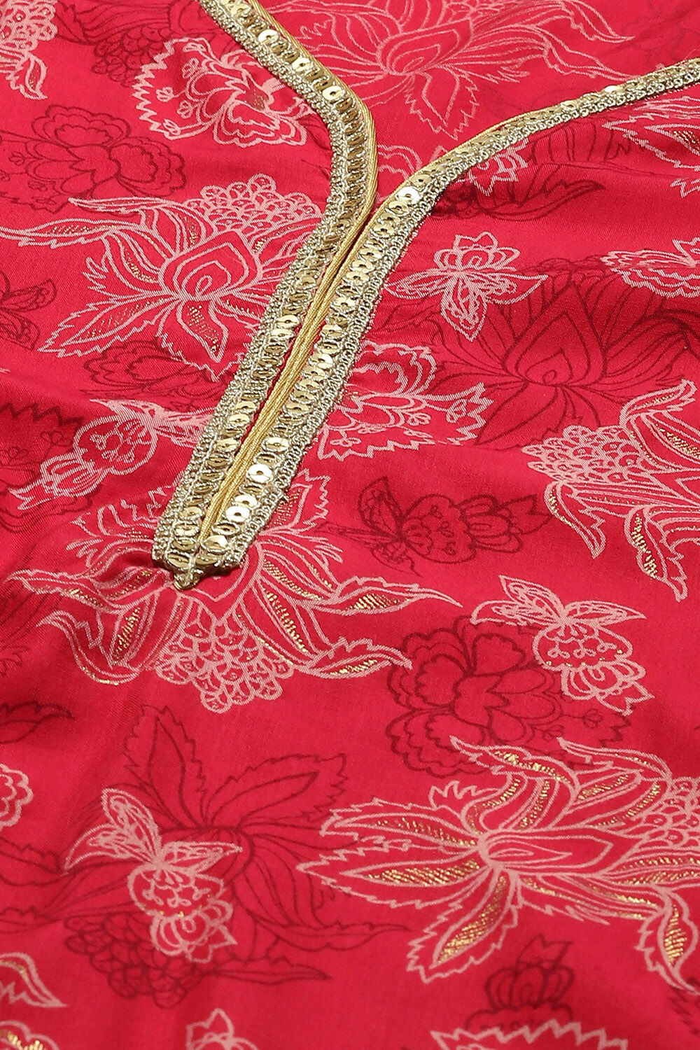 Green Printed Straight Kurta & Pants Suit Set image number 1