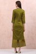 Green Art Silk Straight Kurta image number 4