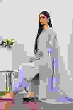 Blue Cotton Straight Suit Sets image number 0