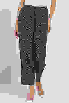 Indigo Cotton Printed Regular Pants image number 4