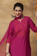 Fuchsia Aari Embroidered Kurta Set image number 1