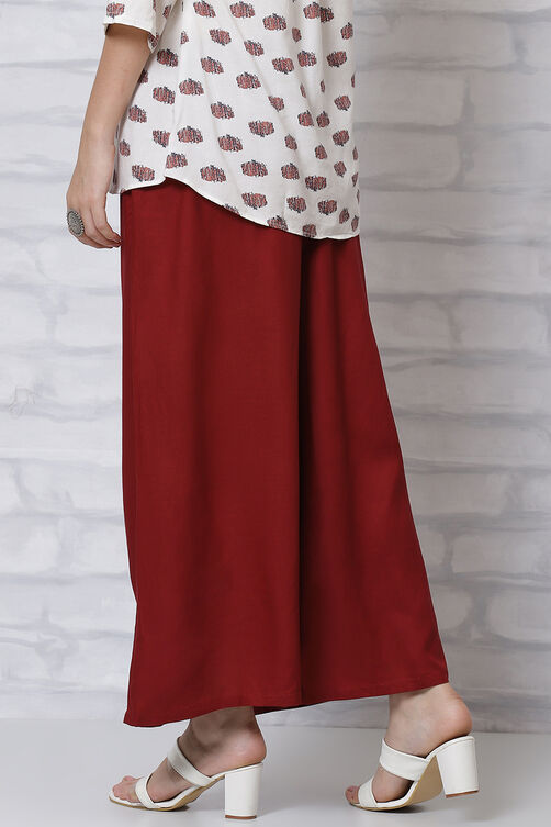 White Viscose Palazzo image number 4
