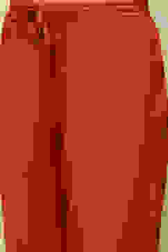 Rust-Red Acrylic Straight Yarn Dyed Kurta Palazzo Suit Set image number 2