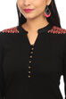 Black Straight Poly Cotton Kurta image number 1