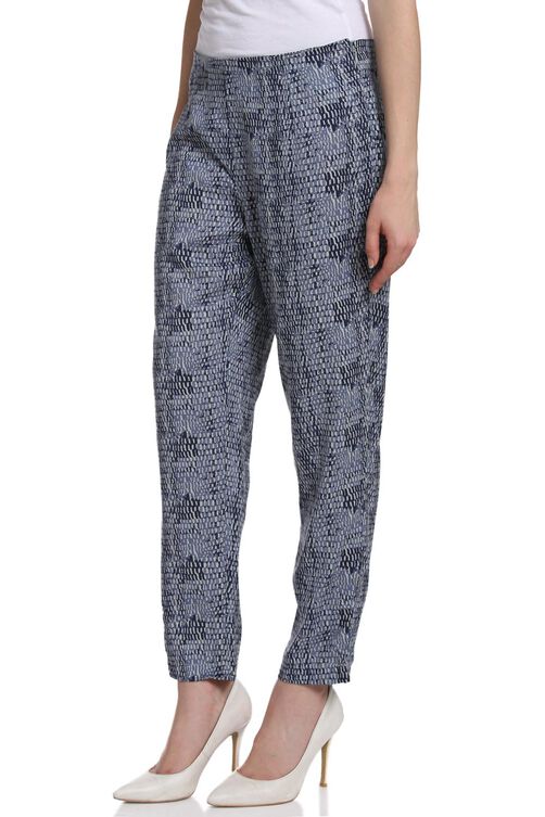 Indigo Rayon Slim Pants image number 2