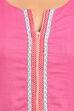 Pink Kalidar Cotton Kurta image number 1