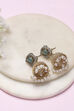 Green Brass Jhumka image number 0