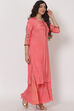 Peach Viscose Cotton Suit Set image number 4