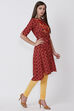 Rust Viscose A Line Kurta image number 0
