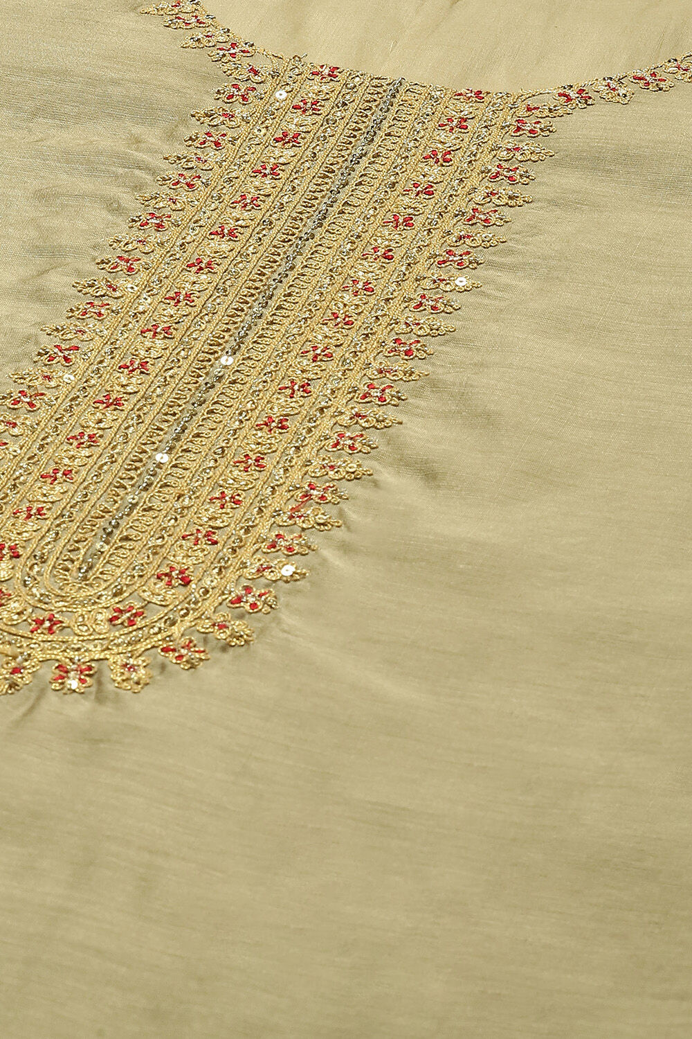 Ecru Viscose Straight Printed Kurta Palazzo Suit Set image number 1