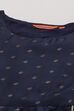 Navy Blue Polyester Chanderi Kalidar Dress image number 1