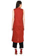 Maroon A-Line Cotton Kurta image number 4