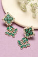 Green Alloy Earrings image number 0