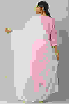 White Poly Chiffon Dupatta image number 2