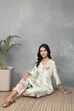 Green Viscose Rayon Kurta Pants Set image number 7