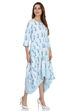 Peach Flared Viscose Dress image number 3