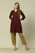 Purple LIVA Straight Printed Kurta image number 5