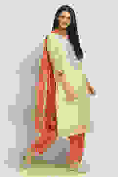 Gold Viscose Straight Set image number 5