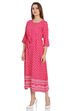 Pink Flared Viscose Dress