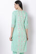 Mint Green Viscose A-Line Kurta image number 5