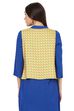 Yellow Straight Viscose Rayon Jacket image number 4