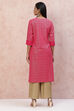Fuchsia Art Silk Straight Kurta image number 4