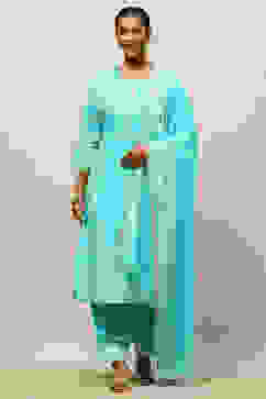 Blue Poly Chiffon Dupatta image number 0