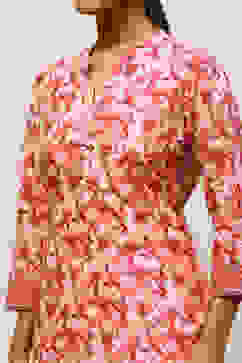 Red Cotton Printed Straight Kurta image number 1