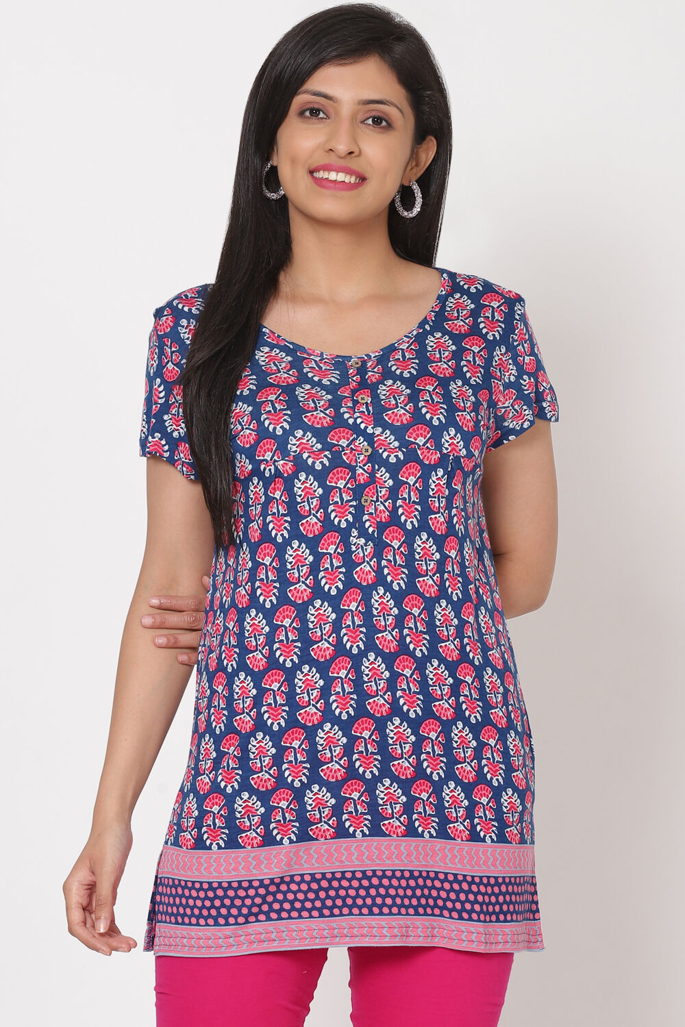 Buy Blue Viscose Indie Top from Kurtis for INR419.40 Rangriti