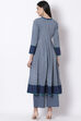 Indigo Cotton Kalidar Kurta image number 5