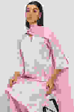 Pink Cotton Printed Straight Suit Set image number 7