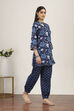 Blue Cotton Kurta Pants Set image number 5