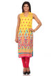 Yellow Cotton Straight Kurta image number 0