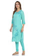 Turq Straight Viscose Kurta image number 2